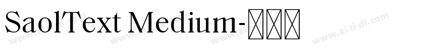 SaolText Medium字体转换